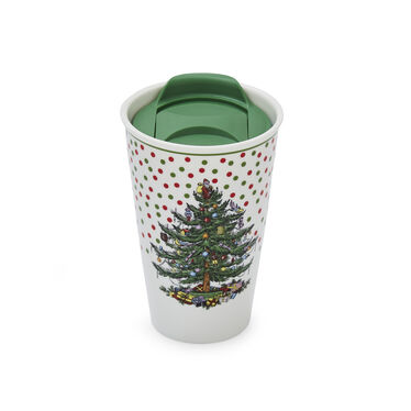 Christmas Tree Polka Dot Travel Mug, 8 fl.oz.